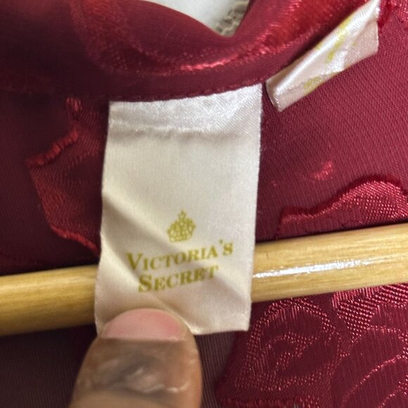 VTG Victoria Secret Gold Label Floral Button Up Nightgown Shirt Semi Sheer Sz M - Picture 4 of 15